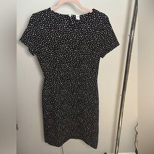Short sleeveve old navy lepord print black dress